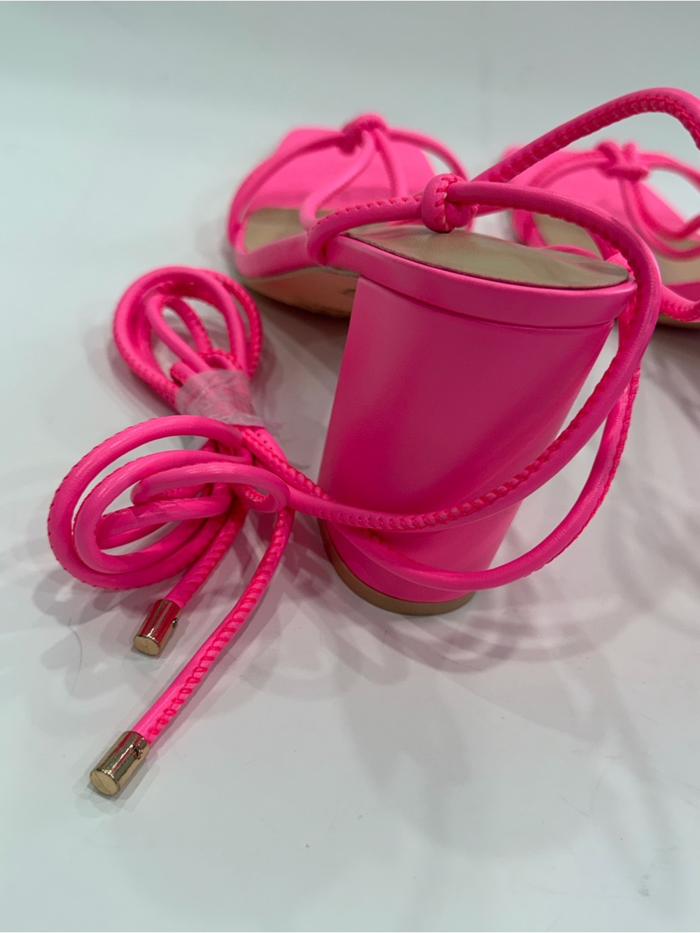Women’s Strappy Block Heel Sandals in Hot Pink size 10 - Picture 8 of 15